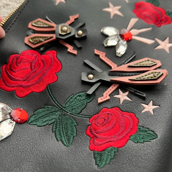SOLD Zara Rose Embroidered Bag - Picture 5 of 6